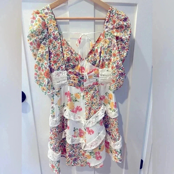 Rosalyn Floral Minidress For Love & Lemons - Picture 3 of 7